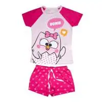 Pijama Short Infantil Feminino 4 - Bonie | Presente Criativo