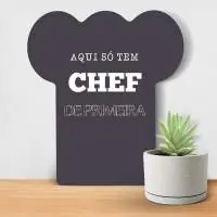 Placa Shape Chef de Primeira -   Ideias1748 | Presente Criativo