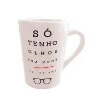 Caneca Conica - Eu e Voce So Tenho Olhos Pra Voce | Presente Criativo